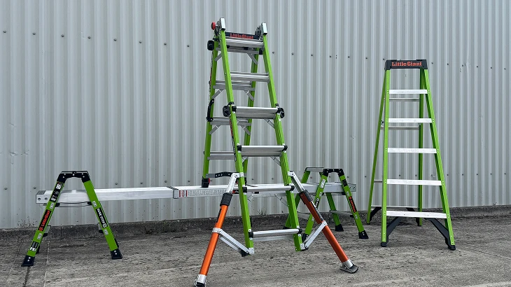 Win Little Giant Fibreglass 3 Step Sure Step, A-Force 6 Tread Stepladder and 1.8m Telescoping Plank bundle Win Little Giant Fibreglass 3 Step Sure Step, A-Force 6 Tread Stepladder and 1.8m Telescoping Plank bundle